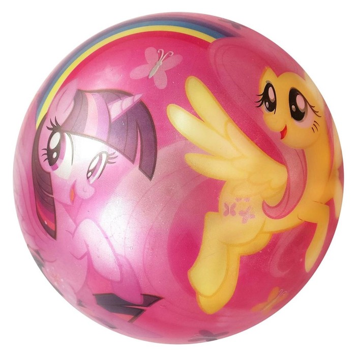 Мяч «Мой маленький пони» с блеском, 23 см, в сетке