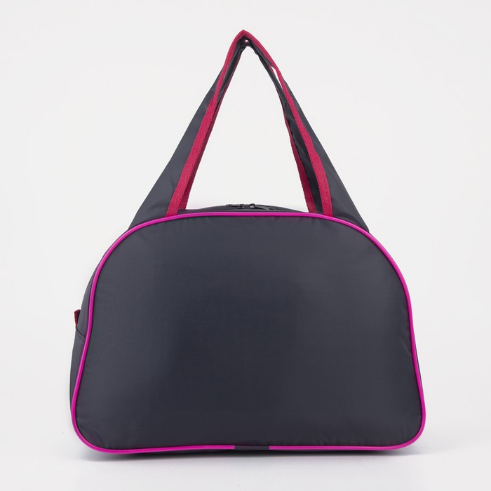 фото Сумка спортивная на молнии, цвет серый/розовый