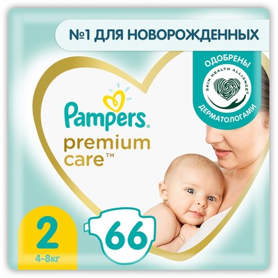 Подгузники Pampers Premium Care Mini (4-8 кг), 66 шт - Фото 1