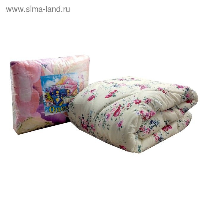 Одеяло Синтепон, 140х205 см, синтетическое волокно 200 гр, цвет МИКС