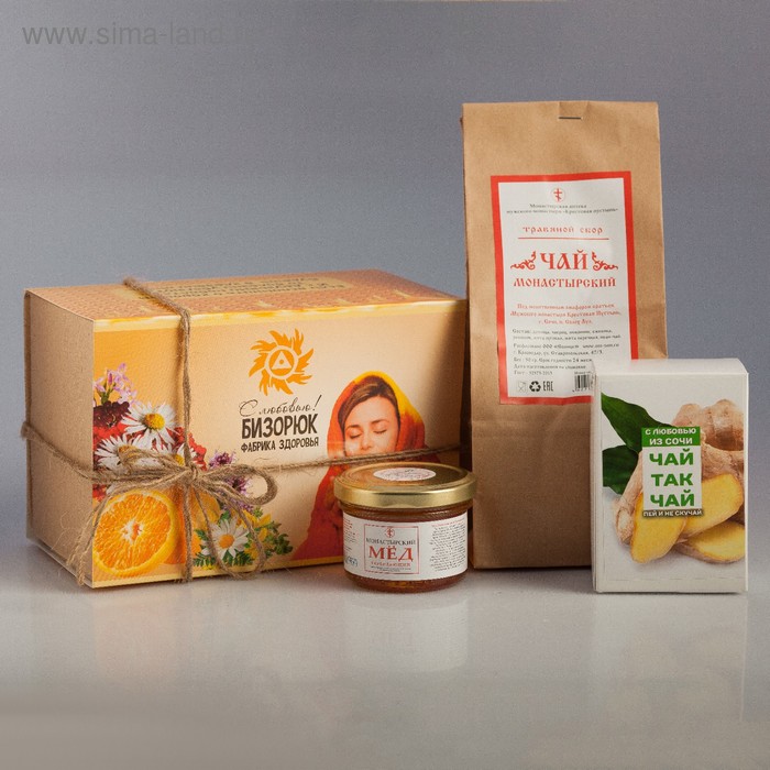 фото Подарочный набор чая и мёда бизорюк
