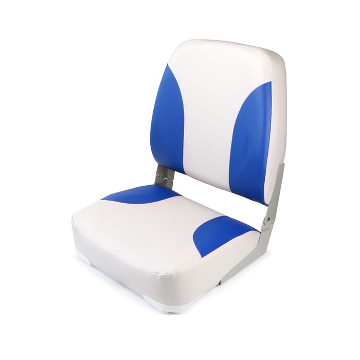 фото Кресло складное алюминиевое с мягкими накладками, серый/синий skipper