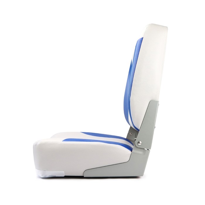 фото Кресло складное алюминиевое с мягкими накладками, серый/синий skipper