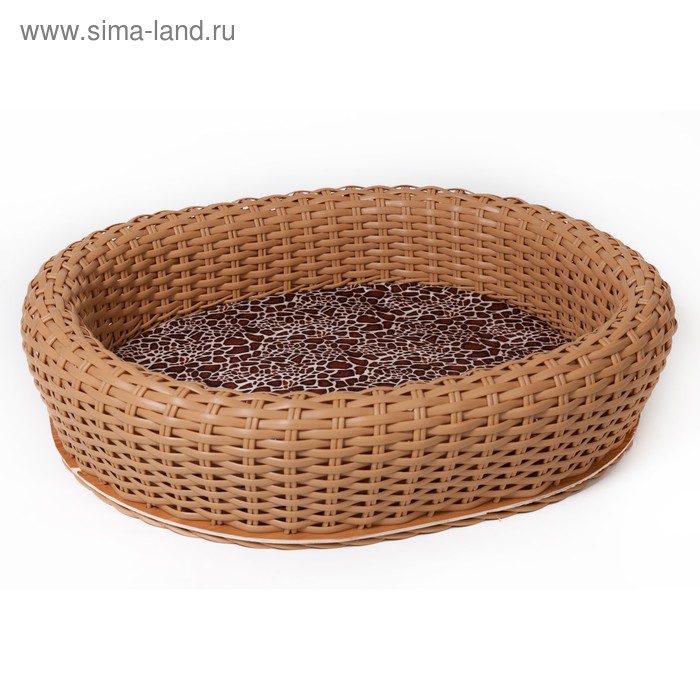 

Лежанка "Аякс" №2, экоротанг, 57 х 48 х 14 см, светлое дерево, микс