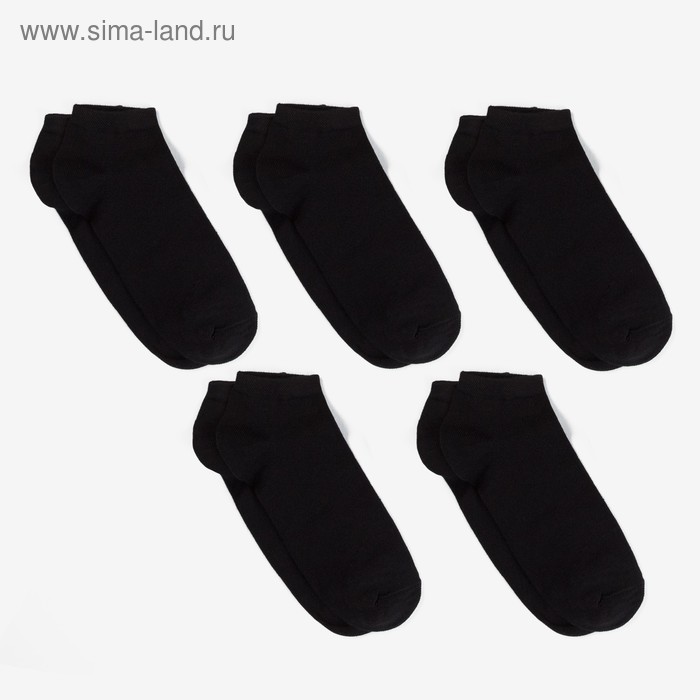 фото Набор мужских носков 5 пар, цвет чёрный, размер 27-29 золотая игла