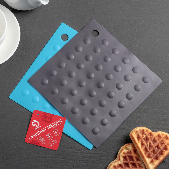 Подставка под горячее 17 см "Кружки", цвета МИКС