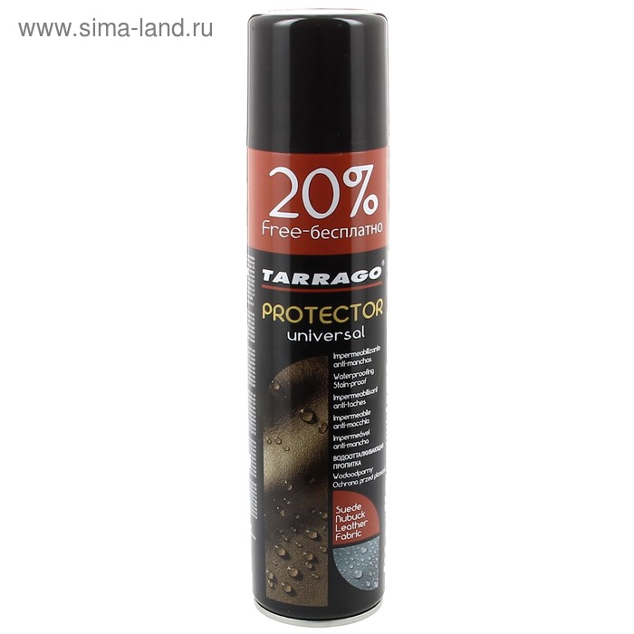 Пропитка-аэрозоль универсальная Tarrago Protector Universal, 250 мл + 20% полироль для гладкой кожи tarrago instant shine аэрозоль 250 мл