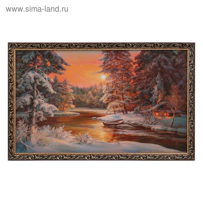 

Картина "Домик зимой" 68х108 см