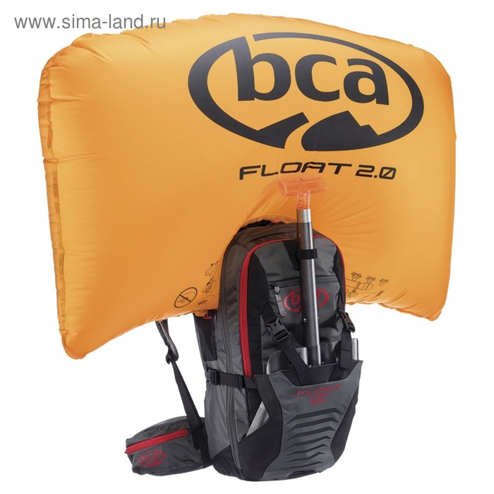 Рюкзак лавинный BCA FLOAT 25 Turbo 2.0, чёрный, серый, красный