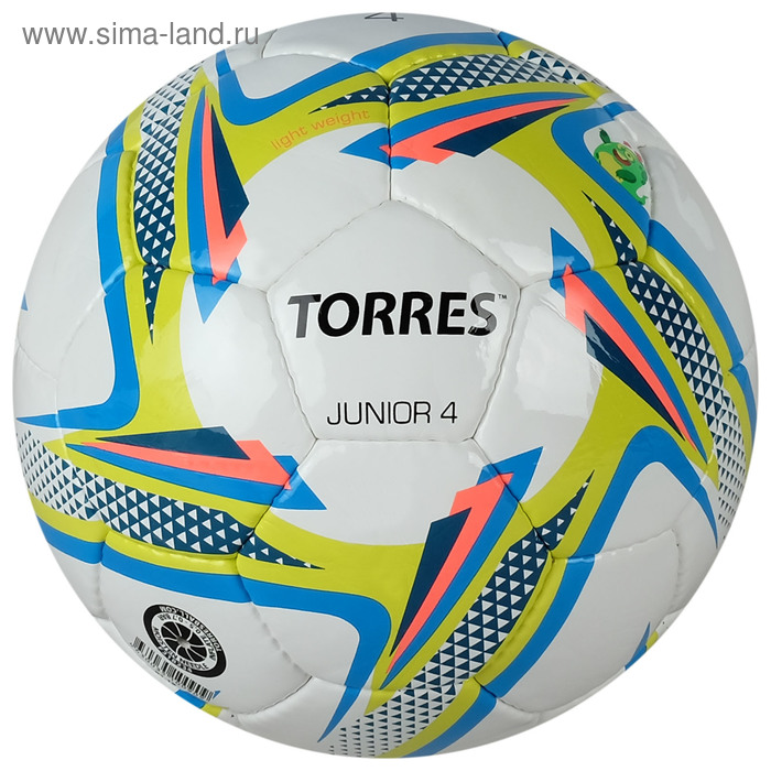 фото Мяч футбольный torres junior-4, f318234, размер 4, pu, ручная сшивка, 310-330 г