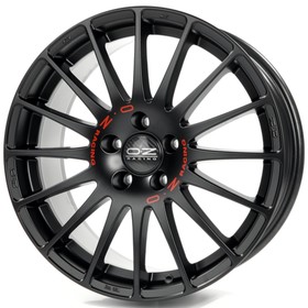 

Диск литой OZ Superturismo GT 8x19 5x112 ET48 d75 Matt Black Red Lettering