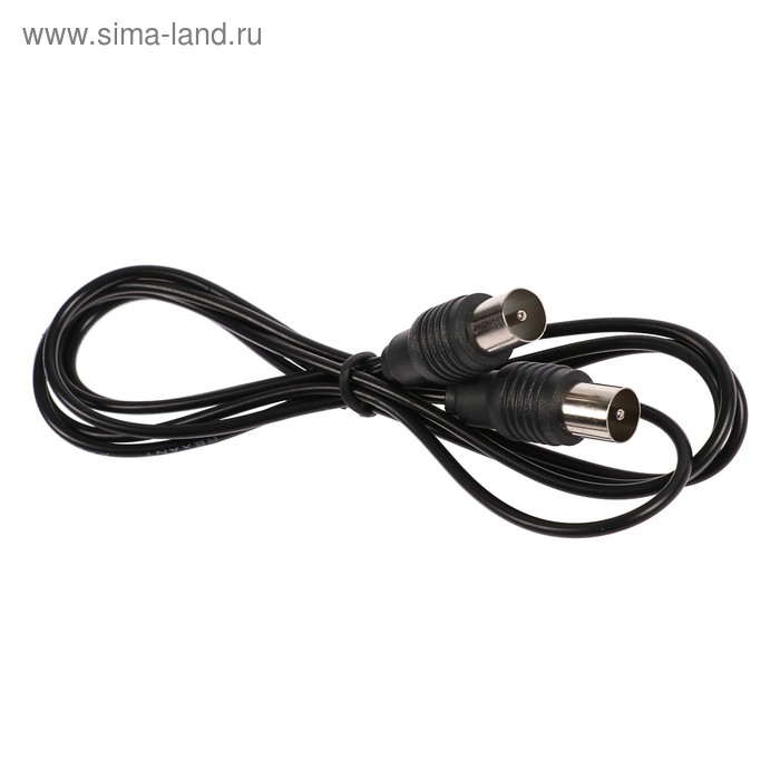 Удлинитель для ТВ кабеля REXANT 17-5021, ТВ штекер - ТВ штекер, 1.5 м, черный тв штекер для кабеля тв rexant f разъем 05 4003 4 5 шт