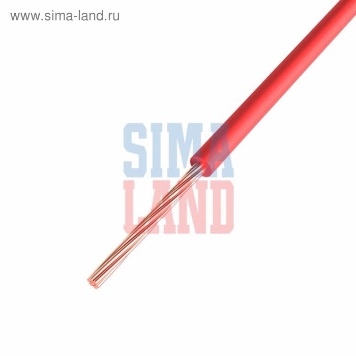 

Провод REXANT ПГВА, 1х0.75 мм, бухта 100 м, красный