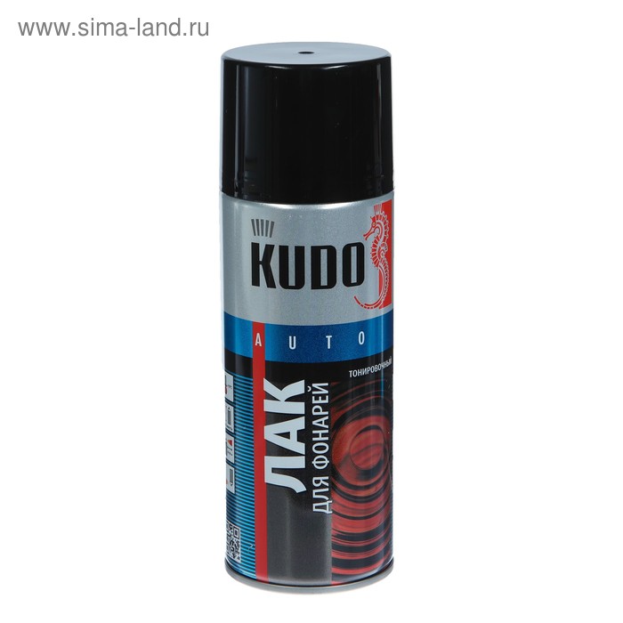 Лак для тонировки фар Kudo чёрный, акриловый, аэрозоль, 520 мл KU-9021