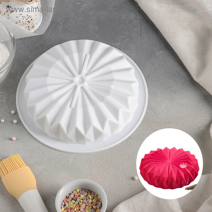 Форма для муссовых десертов и выпечки Доляна «Оригами», силикон, 18,5×18,5 см, цвет белый форма для муссовых десертов и выпечки доляна флер де пьер 19 5×19 5 см цвет белый