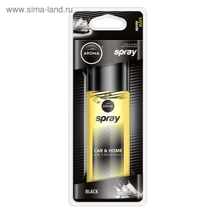 фото Ароматизатор-спрей aroma car pump spray black, 50 мл