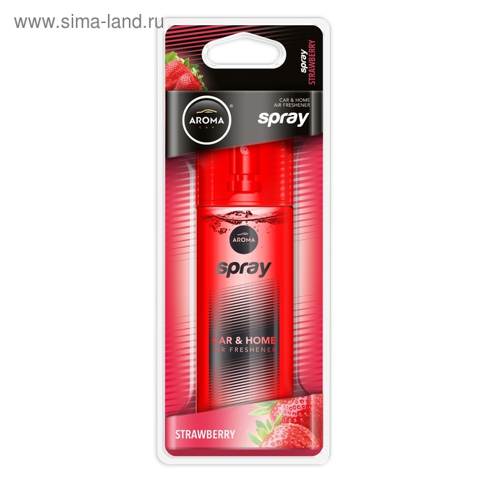 Ароматизатор-спрей Aroma Car Pump Spray Strawberry, 50 мл ароматизатор aroma car angry dogs pitbull black
