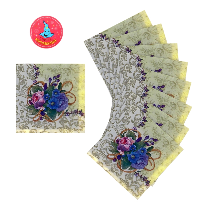 Набор салфеток бумажных "Цветочная композиция"