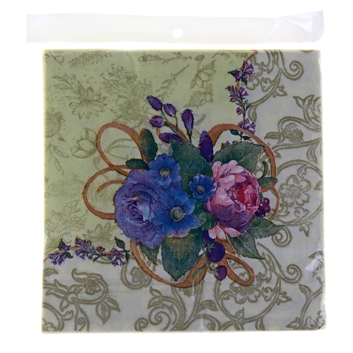 Набор салфеток бумажных "Цветочная композиция"