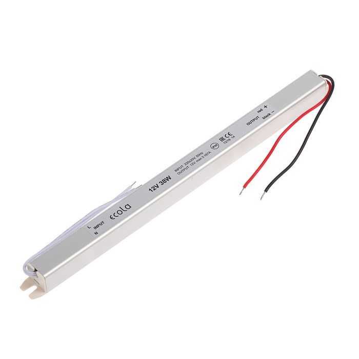 Блок питания для светодиодной ленты Ecola LED strip Power Supply, 38 Вт, 220-12 В, IP20