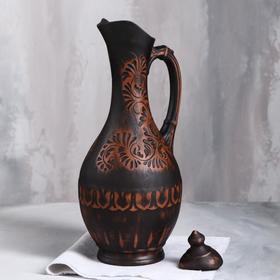 

Кувшин "Резка", с крышкой, красная глина, 3.5 л