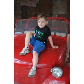 

Комплект: футболка и шорты KAFTAN "Дрифт" р.34 (122-128), синий, чёрный