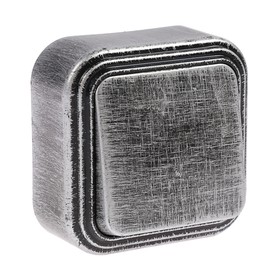 Выключатель "Элект" VA 16-131-ЧС, 6 А, 1 клавиша, наружный, цвет черный под серебро
