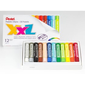 

Пастель масляная 12цв Pentel XXL увеличенный диаметр, карт/уп GHT-12