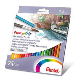 

Карандаши акварельные 24 цвета Pentel, картонная коробка