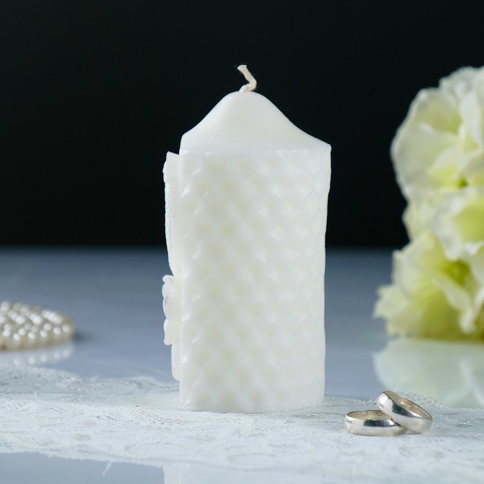 Свеча свадебная "Камея", белая, 6×11 см