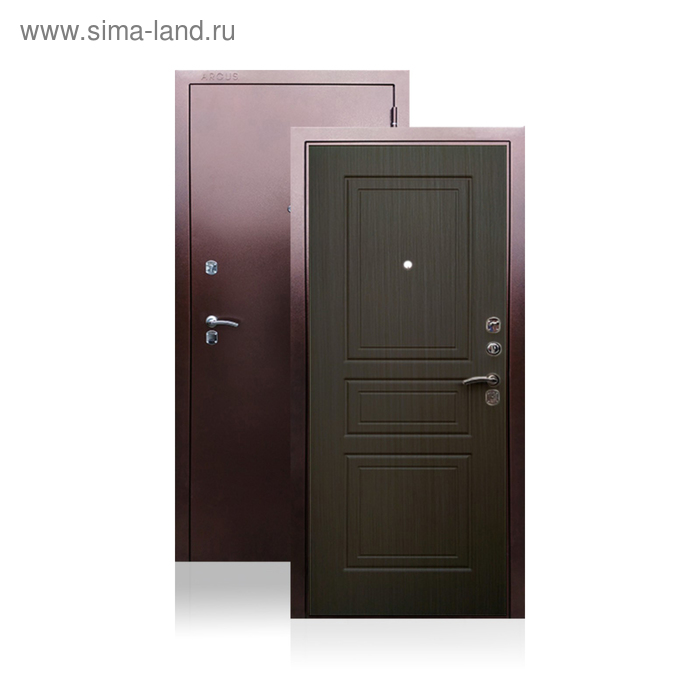 Входная дверь ARGUS «Гранд Венге», 870 × 2050 левая, цвет антик медь / венге входная дверь alta tech 870 × 2050 мм левая цвет венге горизонт