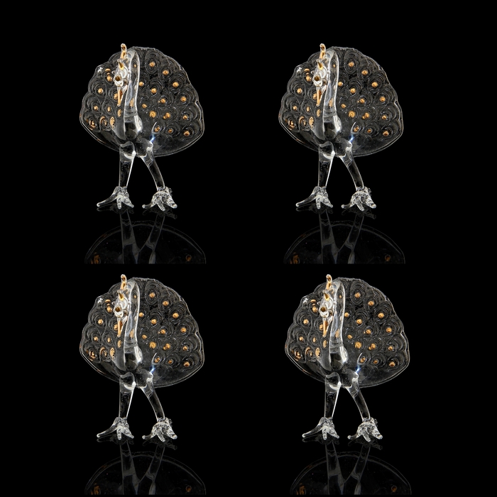 Сувенир "Павлин красавец", набор 4 штуки