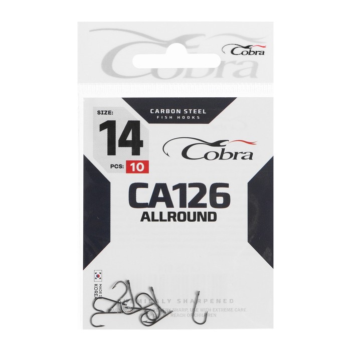 фото Крючки cobra allround, серия ca126, № 14, 10 шт.