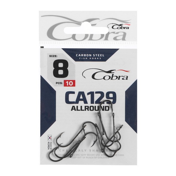 фото Крючки cobra allround, серия ca129, № 8, 10 шт.