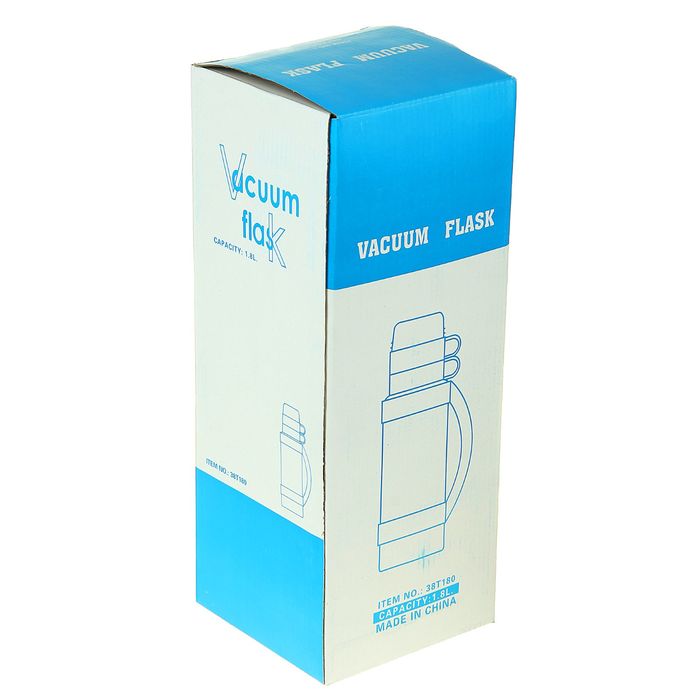 Термос с ручкой «Классический», 1.8 л, 2 кружки, 6-8 ч, микс