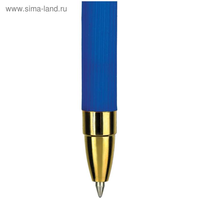 

Ручка шариковая автоматическая MunHwa MC Gold Click, узел 0.7 мм, резиновый упор, чернила синие, корпус синий
