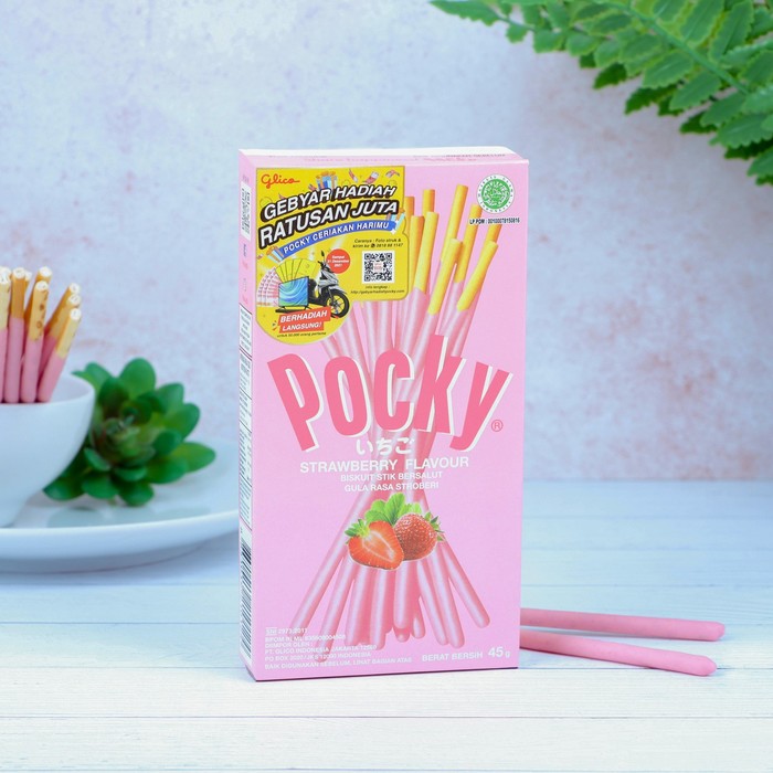 фото Палочки поки glico со вкусом клубники, 45 г pocky