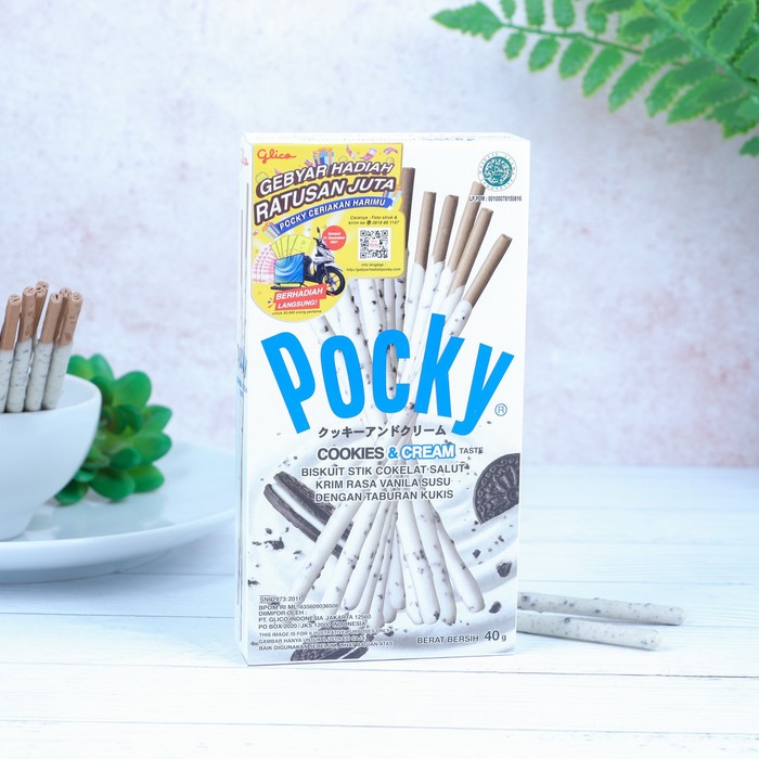 фото Палочки поки glico со вкусом шоколадного печенья oreo с кремом, 40 г pocky