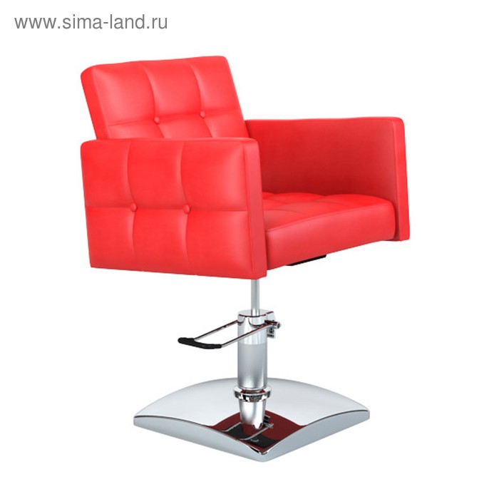 Парикмахерское кресло MANZANO (гидравлика), Quanto, цвет красный
