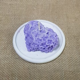 

Свеча "Сердце Сирень" на подставке 9,5х4