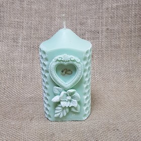 

Свеча Свадебная "Камея" мятная 6х11