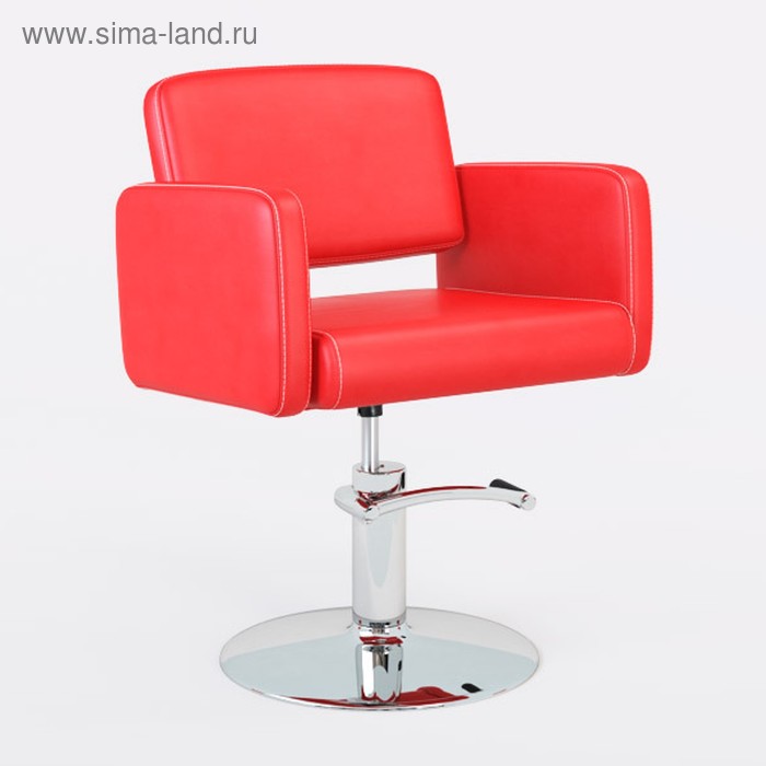 Парикмахерское кресло MANZANO (гидравлика), Perfetto, цвет красный