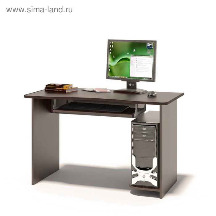 Компьютерный стол, 1200 × 600 × 740 мм, цвет венге компьютерный стол 600 × 600 × 1255 мм цвет венге