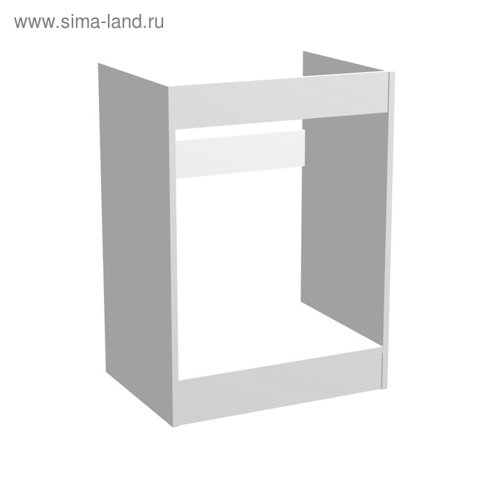 Стол под накладную мойку, 600 × 462 × 820 мм, цвет белый / венге