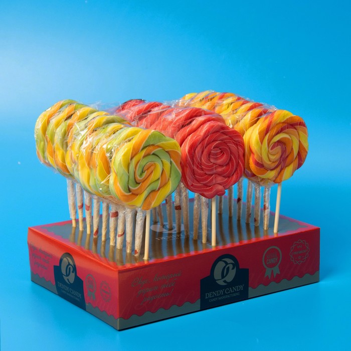 Леденцовая карамель на палочке Dendy Candy «Цветок Твист», 30 г леденцовая карамель на палочке dendy candy мороженое 30 г