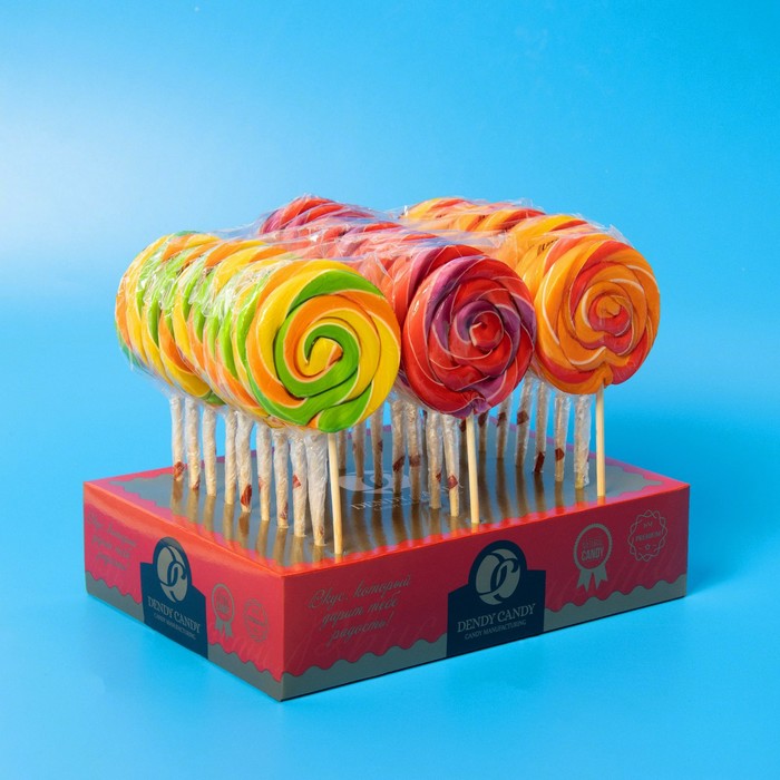 Леденцовая карамель на палочке Dendy Candy «Карусель», микс, 30 г леденцовая карамель на палочке dendy candy мороженое 30 г