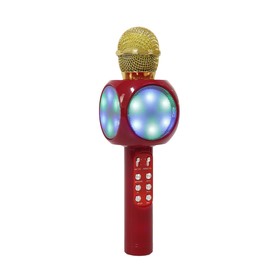 Микрофон для караоке LuazON LZZ-60, 1800 мАч, LED, красный Ош