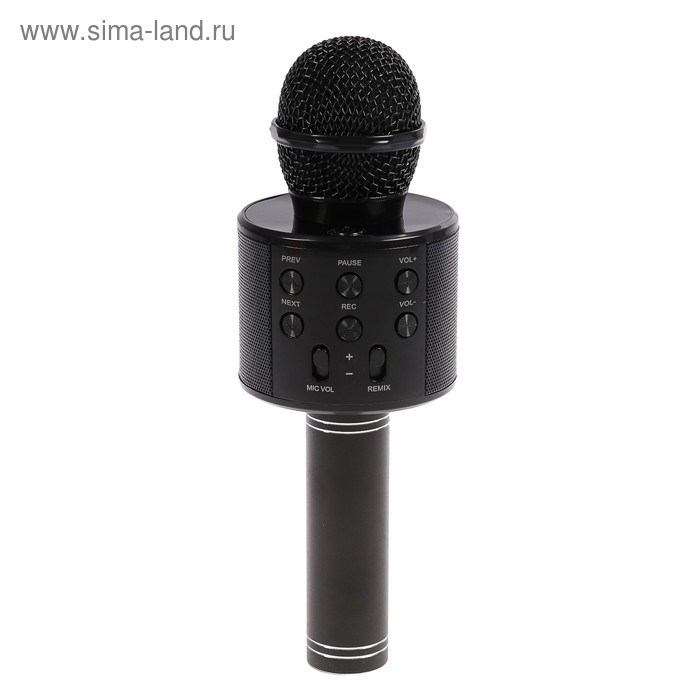 Микрофон для караоке LuazON LZZ-56, WS-858, 1800 мАч, чёрный караоке микрофон handheld ktv ws 858 черный