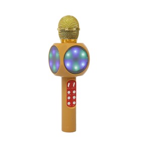 Микрофон для караоке LuazON LZZ-60, 1800 мАч, LED, оранжевый Ош