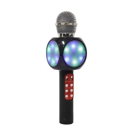 Микрофон для караоке LuazON LZZ-60, 1800 мАч, LED, чёрный Ош